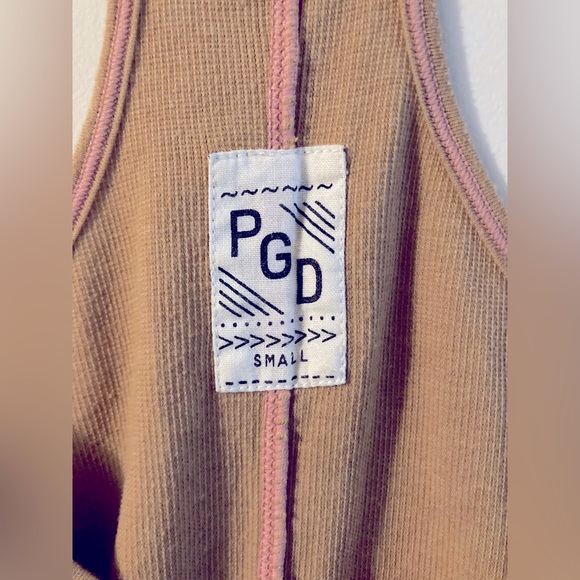 PGD by Plenty Women’s Tan Ribbed Tank Top Size Small - Picture 3 of 4